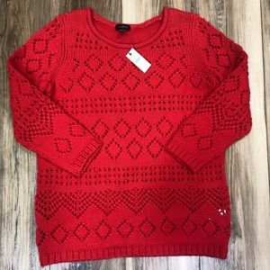 Talbots Size Small Red Knitted Sweater